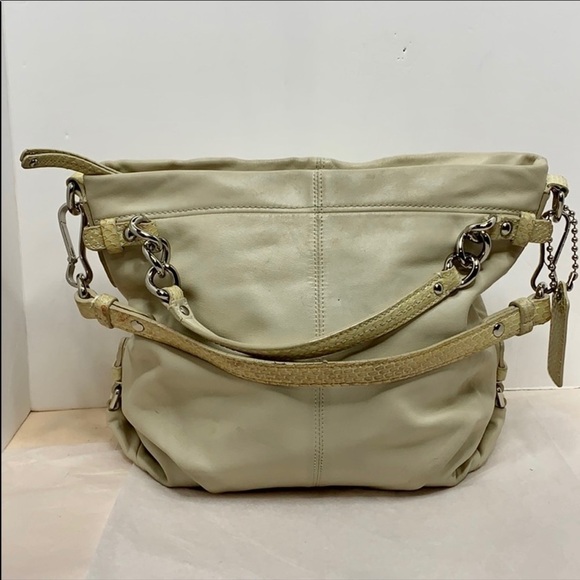 COACH BROOKE LEATHER  BAG WHITE #14820 - Picture 1 of 10